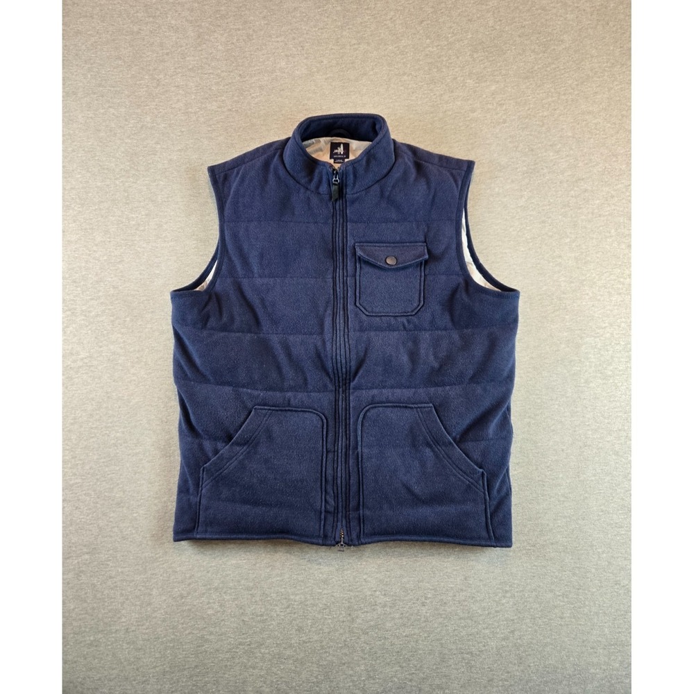 Johnnie O Quilted Camper Vest Mens Large Wake Blue‎ Golf Outdoor Jacket JMVT1450